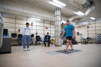 Students in biomechanics lab