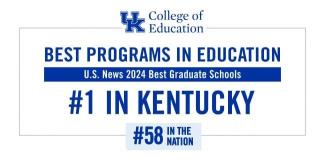 College of Education is #1 in Kentucky