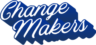 Decorative image with the words Change Makers