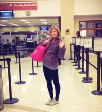 Haleigh LeCompte in the airport