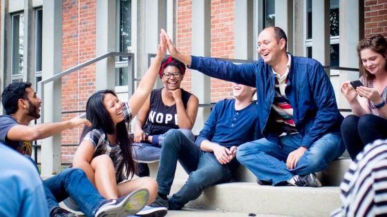 EDP students on steps of Dickey Hall