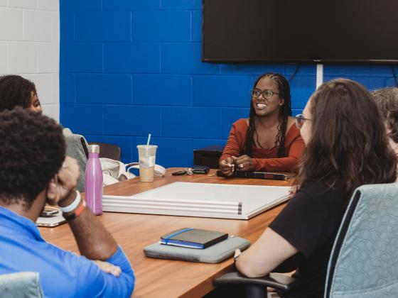 Counseling psychology faculty with students